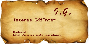 Istenes Günter névjegykártya